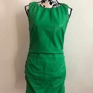 Diane Von Furstenberg runway leather dress